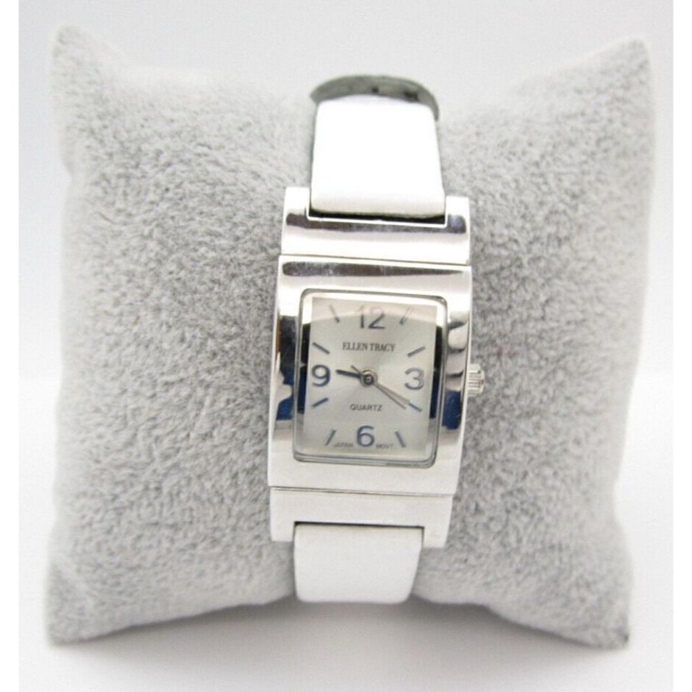 Women Ellen Tracy Quartz WR Analog 22mm Dial Causal Round Watch (G219)